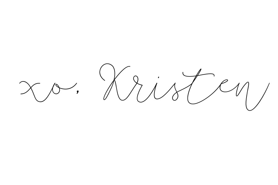 Cursive XO signature from Kristen