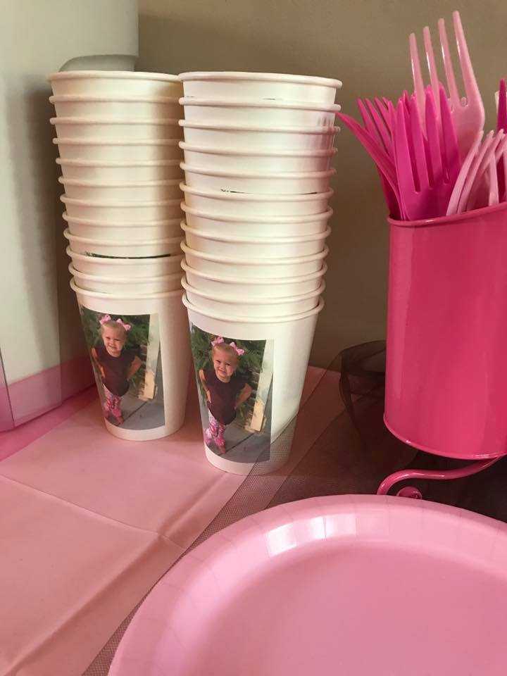 Peronalized cups for the birthday girl