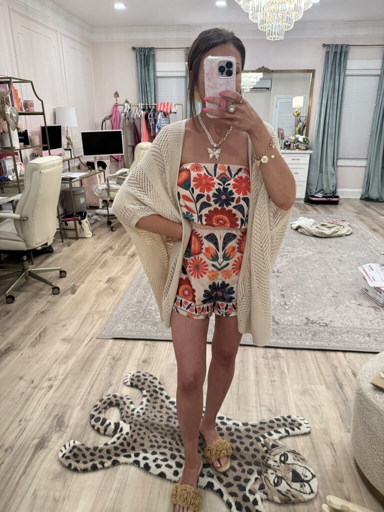 boho romper + kimono